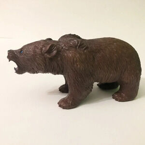 Vintage AAA Hard Rubber PVC Bear  Realistic Animal Figure 5.5 Inch Long
